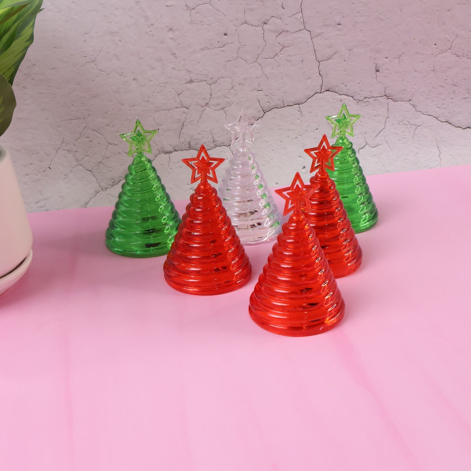 LED Christmas Tree Decorative Lights – Set of 6 Mini Battery Operated Lamps