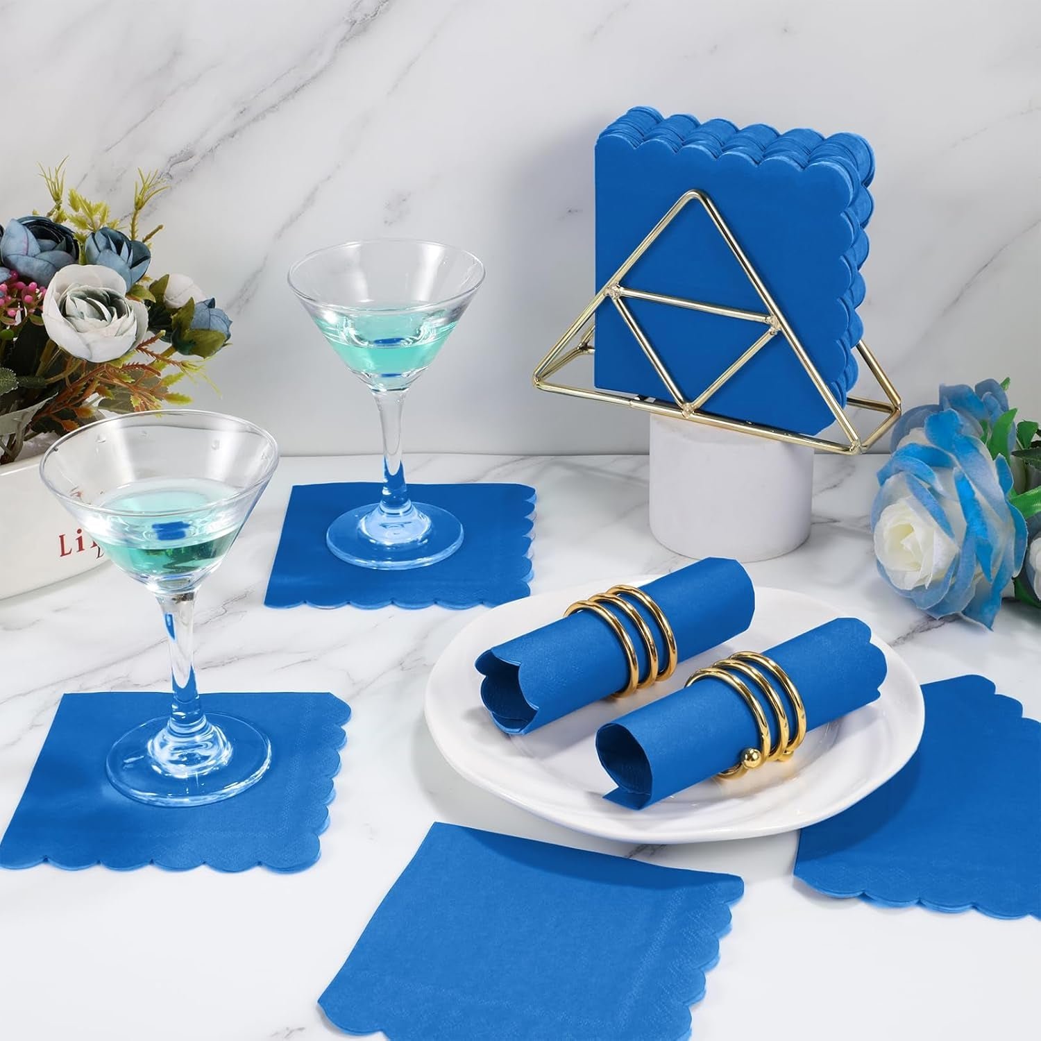 Royal Scalloped Paper Napkins – Soft 120 Pc Disposable Set