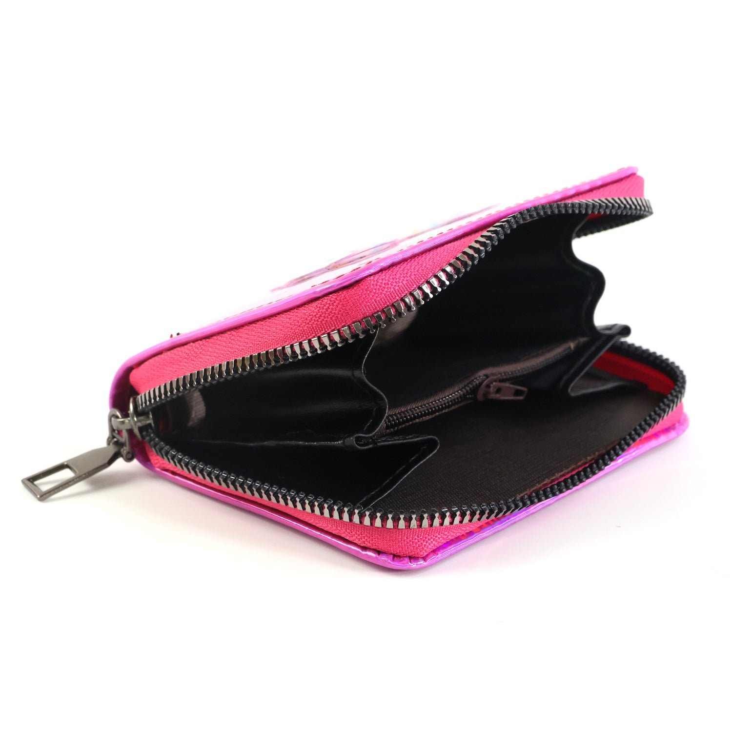 Kids Wallet – Vibrant Holographic Zip Closure with Glitter Bow