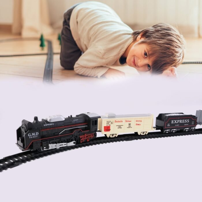 Battery Operated Toy Train Set – 19-Piece Track Playset for Kids