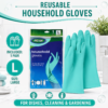 Large Victor Green Rubber Gloves – Reusable & Waterproof for Kitchen