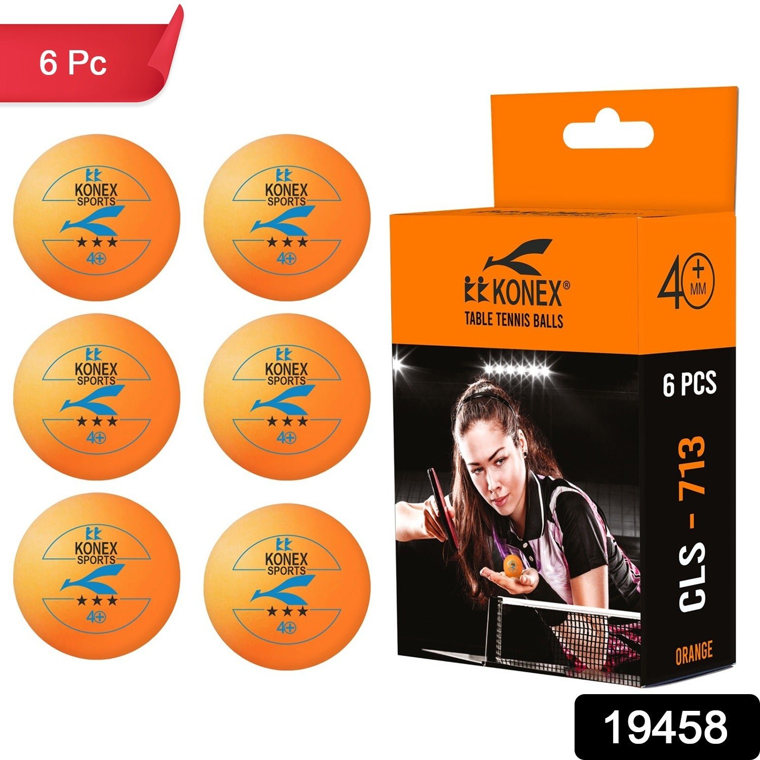 3-Star Table Tennis Balls – Durable High Bounce Pack of 6