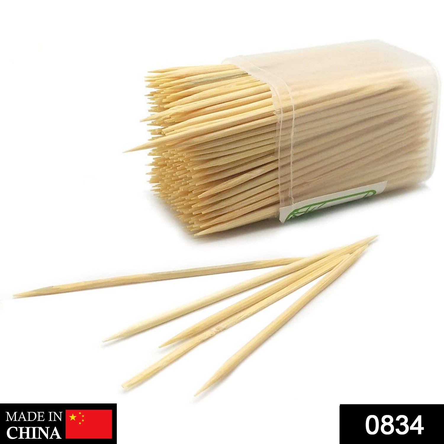 Wooden Toothpicks – Hygienic Dispenser Box, 250 Sticks |