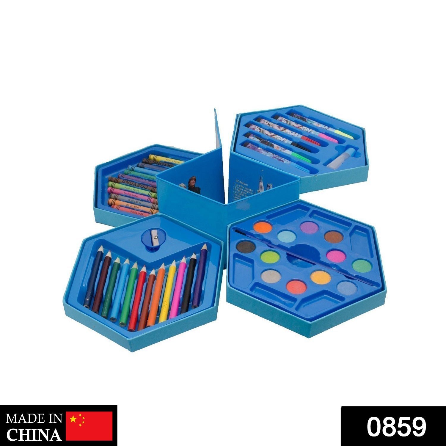 Kids Art Set 46 Pcs – Drawing & Colouring Kit |
