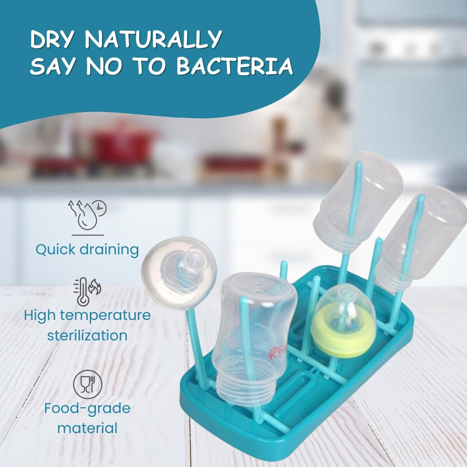 Baby Feeding Bottle Drying Rack – Compact & Hygienic Design