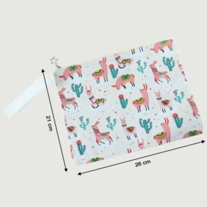Printed Zipper Pouch – Compact Multipurpose Organizer with Wrist Strap