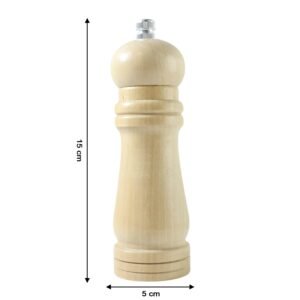 Wooden Manual Pepper Grinder – Adjustable Coarseness for Fresh Spice