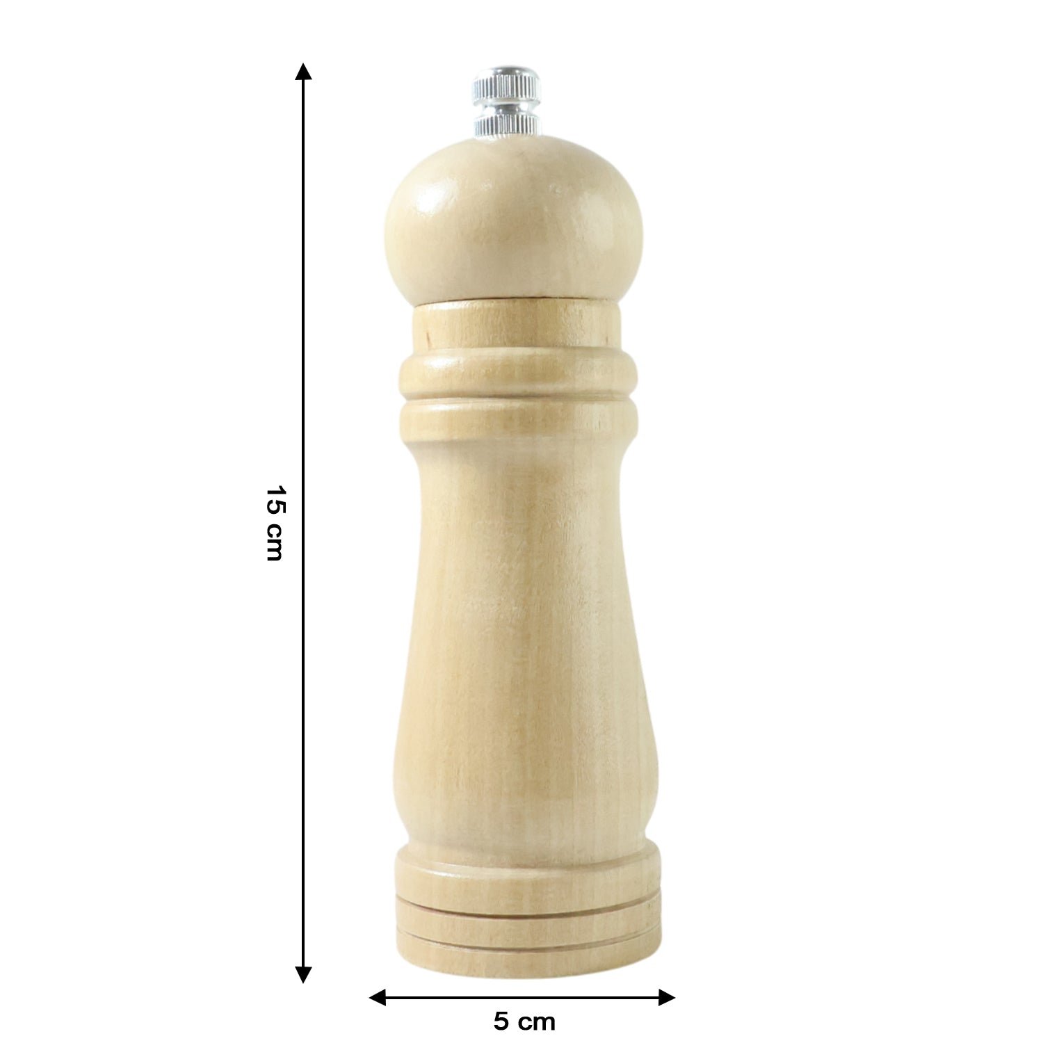 Wooden Manual Pepper Grinder – Adjustable Coarseness for Fresh Spice