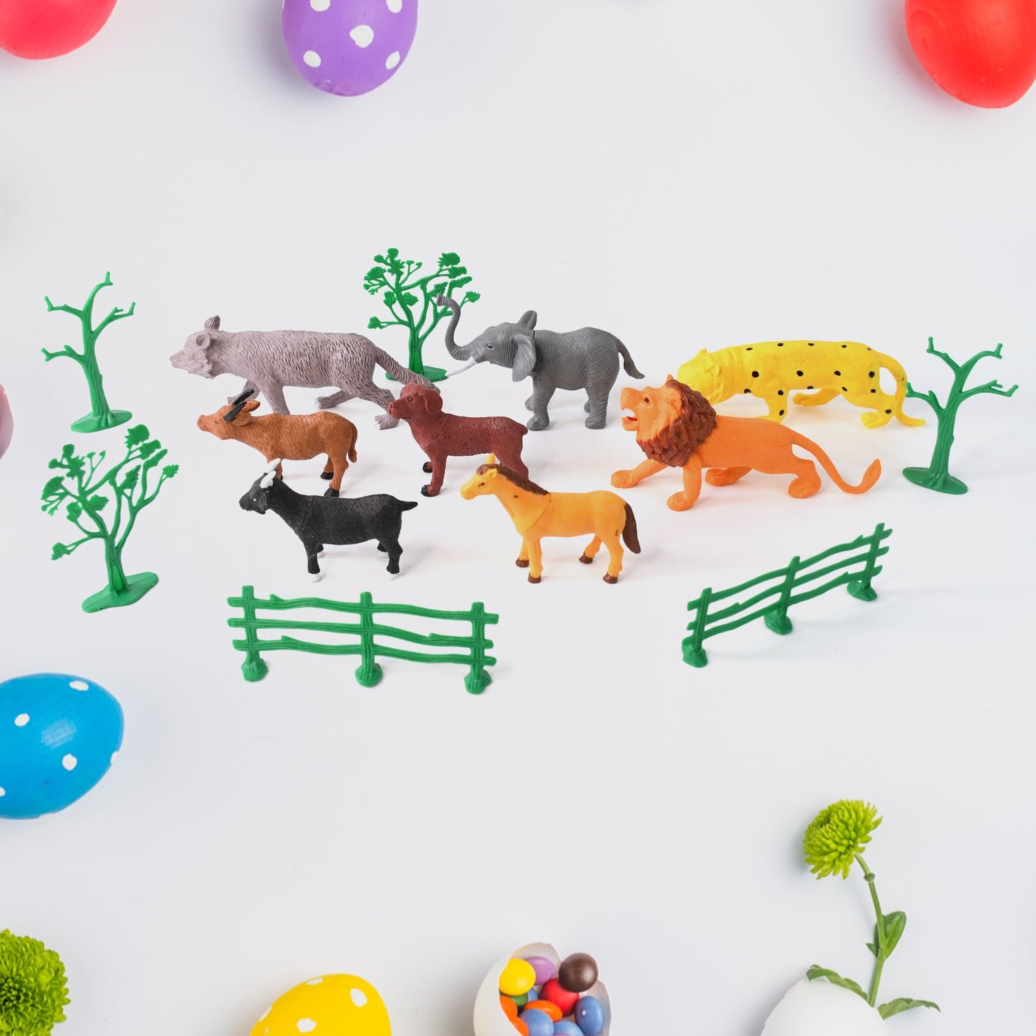 Animal Kingdom Toy Set – 14-Piece Realistic Wildlife Figures