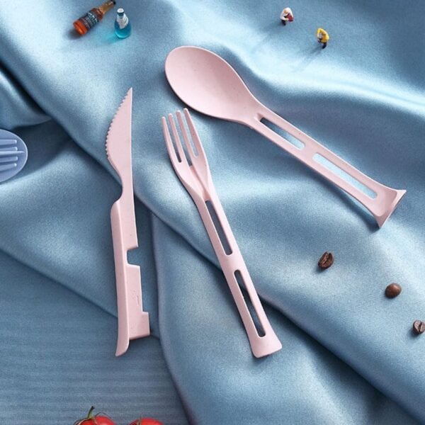 Reusable Cutlery Set – 3-in-1 Spoon Fork Knife | Portable Travel