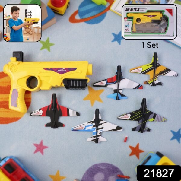 Air Battle Plane Launcher Toy – Safe Foam Glider Set for Kids