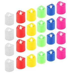 LED Tealight Candles – 24 Pcs Multicolor | Indo Glow