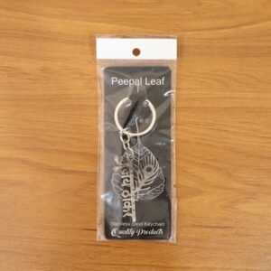 Religious Peepal Leaf Keychain – Durable Metal for Daily Inspiration
