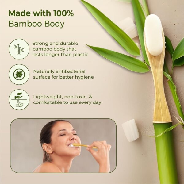 Wooden Handle Toothbrush – Eco-Friendly & Reusable Daily Care