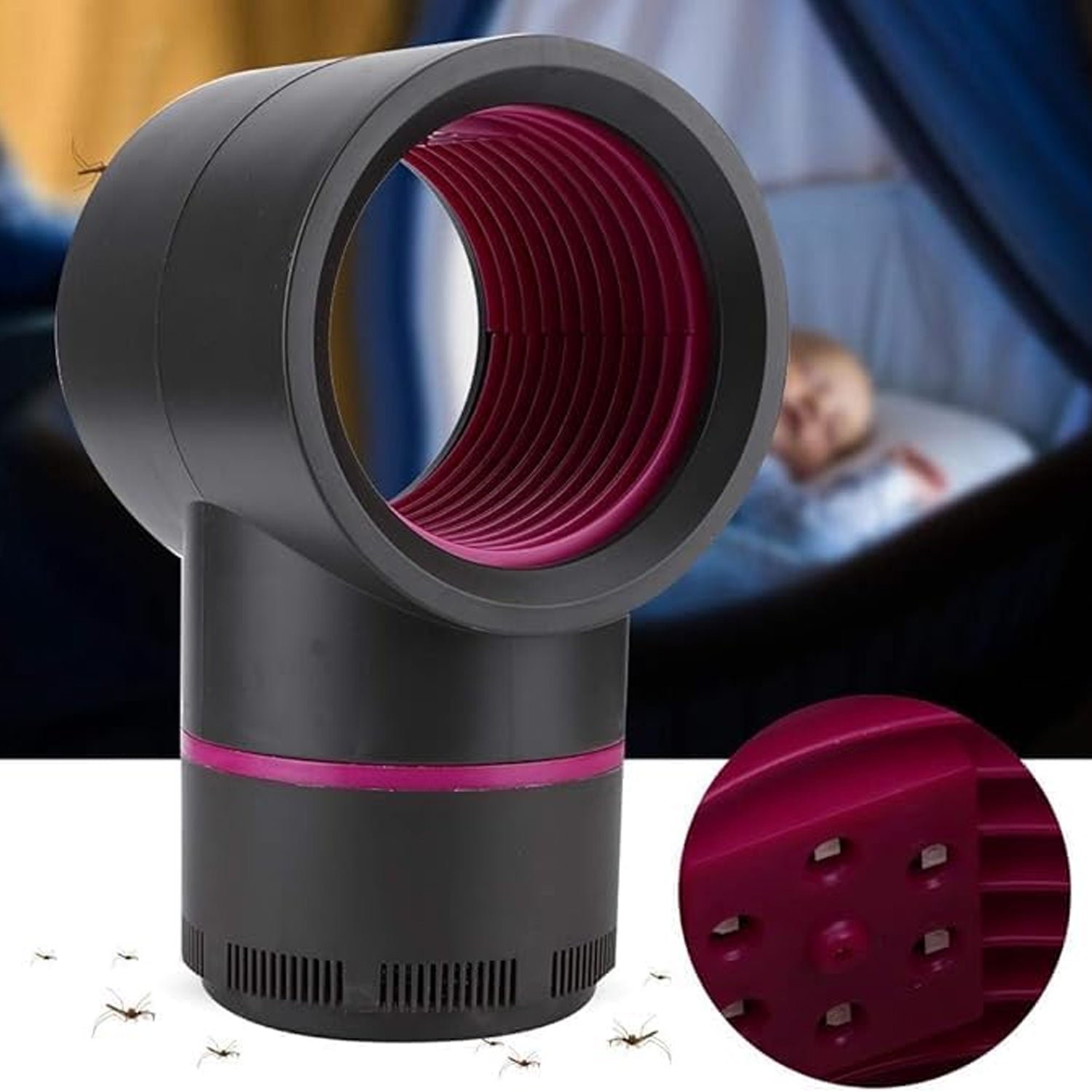 USB Electric Mosquito Killer Lamp – Silent, Baby-Safe Trap