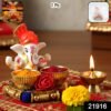 08_4621dd13-cbe2-4ebc-a0a7-6cfc4b70c906 Ganesha Pooja Thali Set – Traditional Religious Decor for Festivals