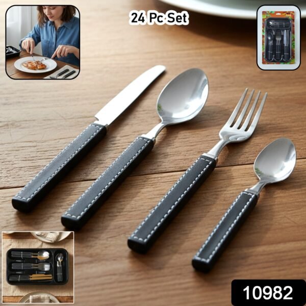 08_4684fa99-a969-498c-9456-4fb6f49c7440 Stainless Steel Cutlery Set – 24-Piece with Plastic Handles & Tray