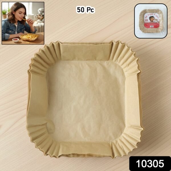 Air Fryer Liners Square Disposable Paper 160x45 mm Non-Stick Easy Clean
