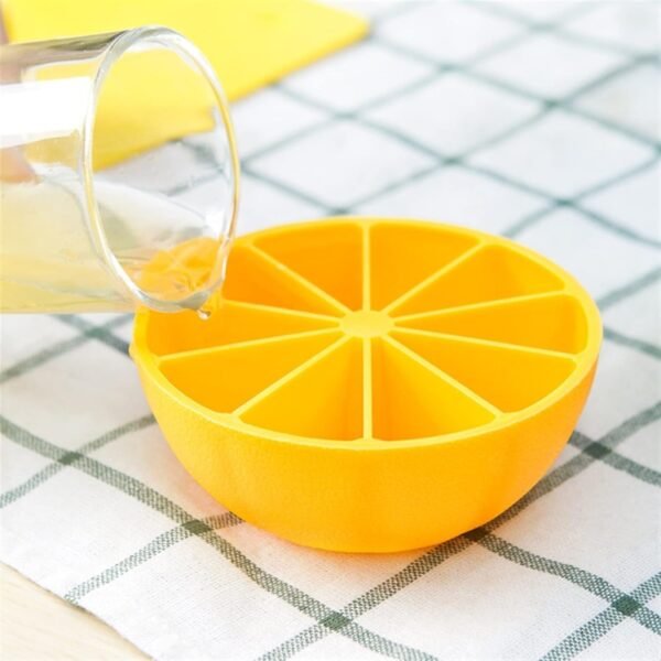 Lemon Shape Silicone Ice Cube Tray – 8-Slot Flexible Mold