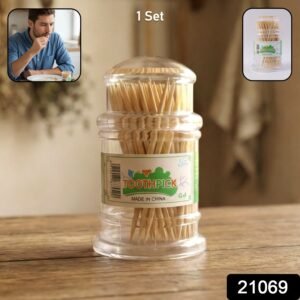 Wooden Toothpick Jar – Premium Hygienic Storage Pack