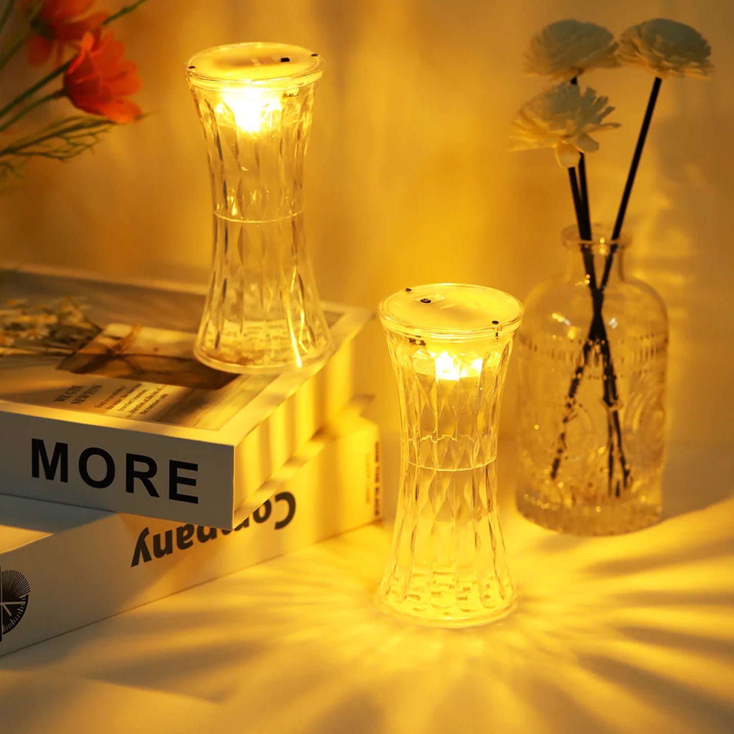 Crystal Night Light – Soft Glow Table Lamp for Bedroom | Indo Glow