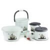 Plastic Bathroom Accessories Set – Durable 6-Piece Bath Kit