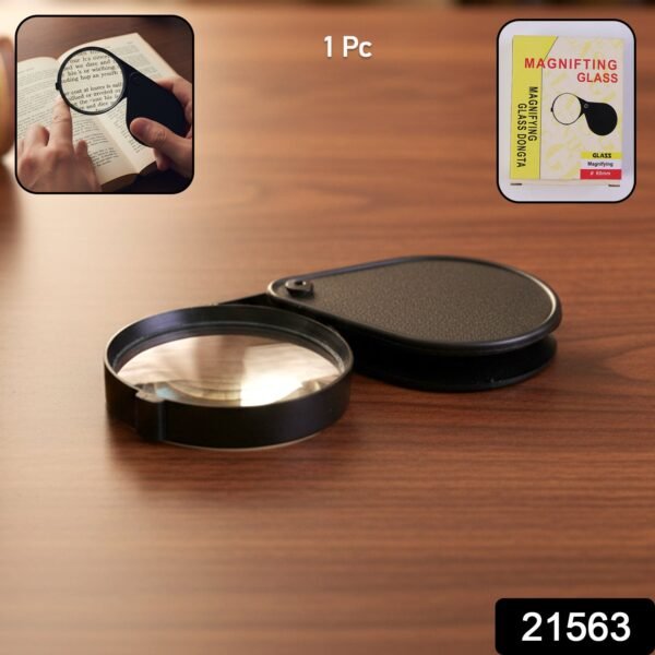 Portable Handheld Magnifying Glass – High Clarity with Folding Case