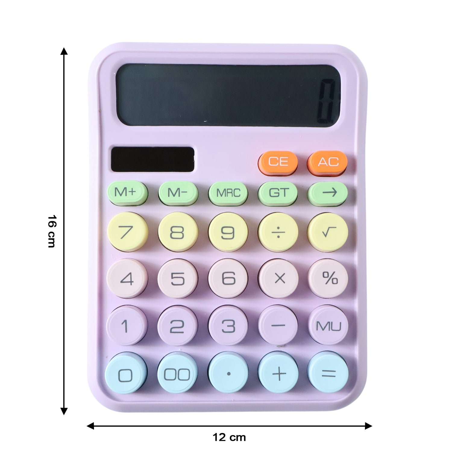 Desktop Calculator – Large Display & Soft Multicolor Keys