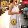 Mini Round Crossbody Purse – Trendy sunflower design for casual wear