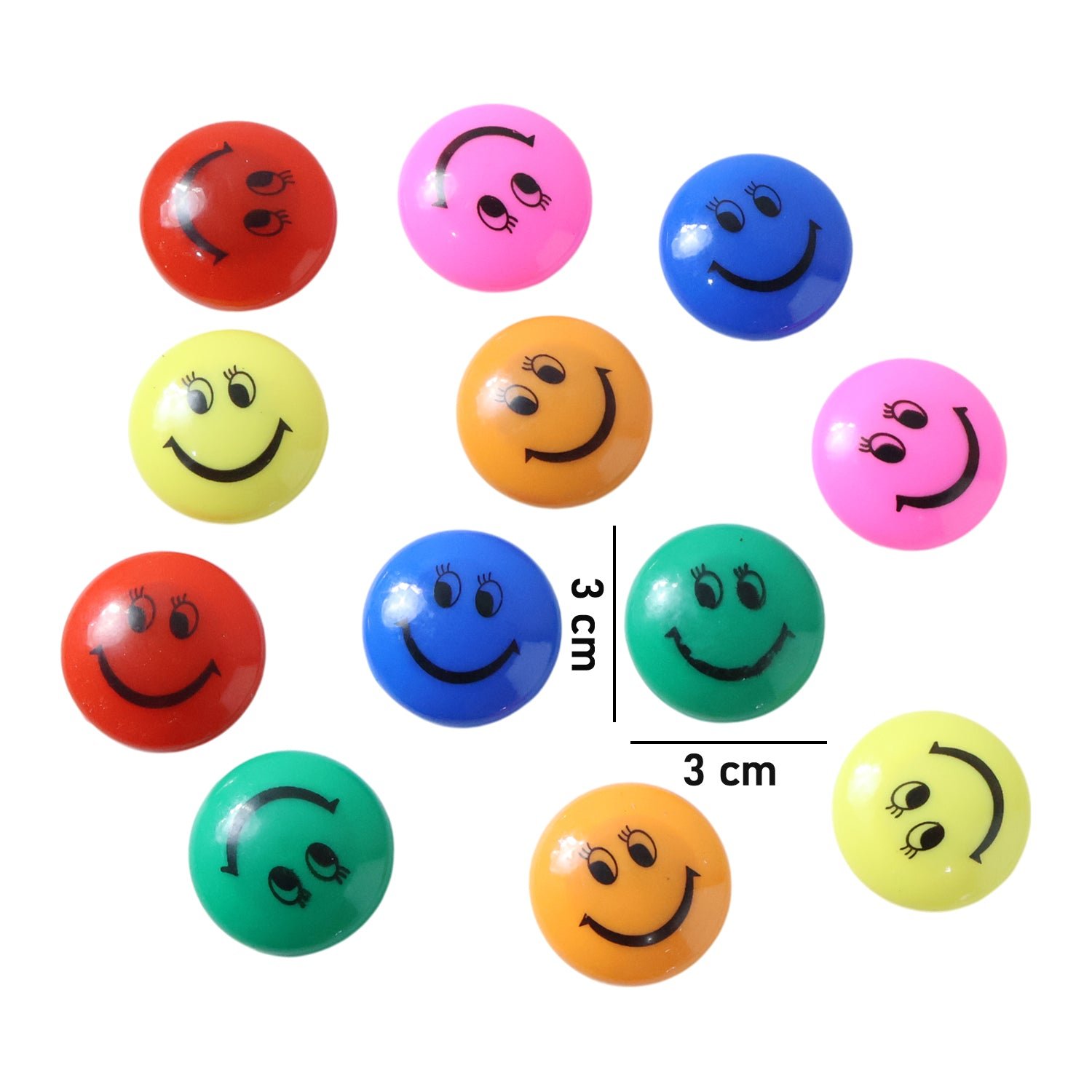 Smiley Face Magnetic Buttons Set – Strong, Colorful 12 Pc Set
