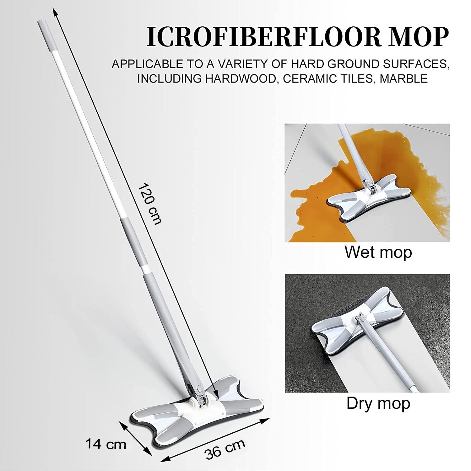 Hands-Free Mop – X-Shape Microfiber Squeeze | Storenzo