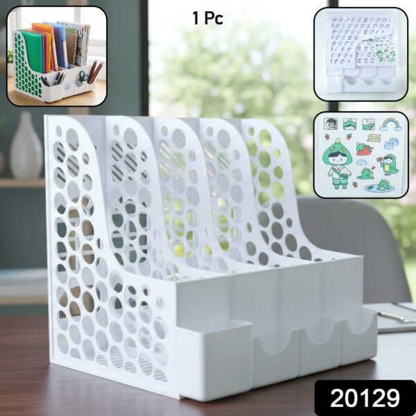 Desk Organizer File Holder – Vertical Multipurpose Workspace Storage