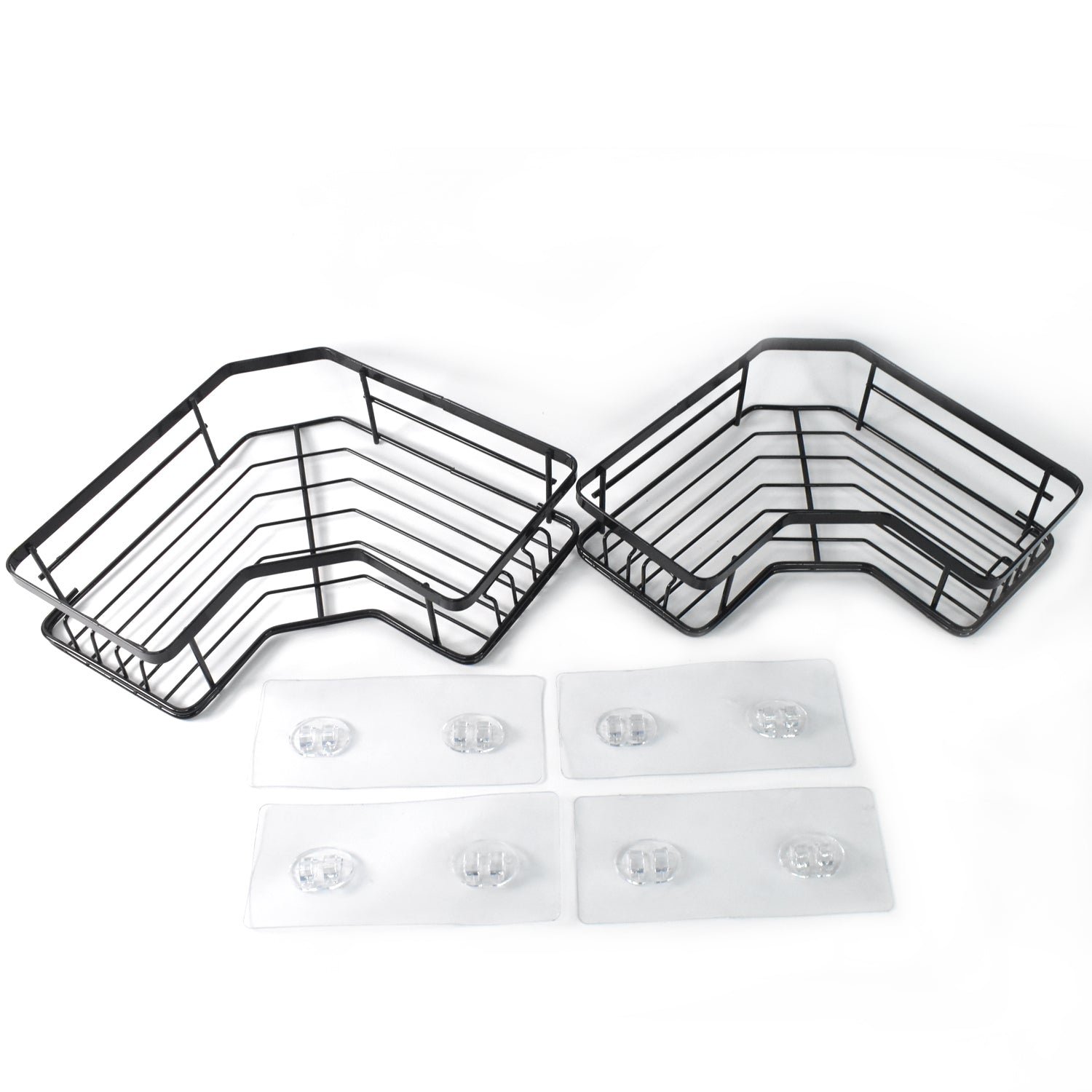 Stainless Steel Corner Shelf Organizer – Space-Saving & Durable (2 Pc)