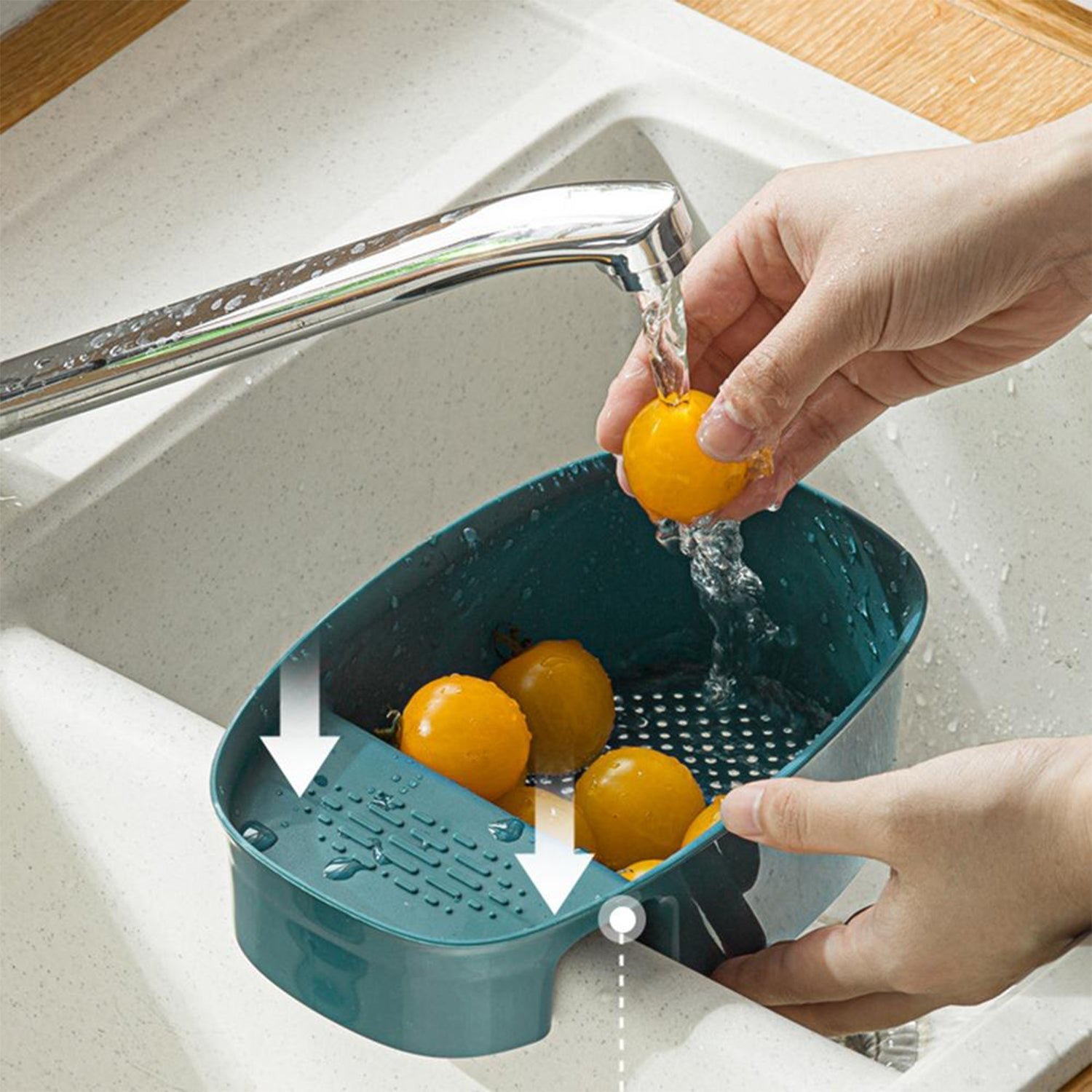 Kitchen Dish Drainer – Space-Saving Sink Basket | Quickslice