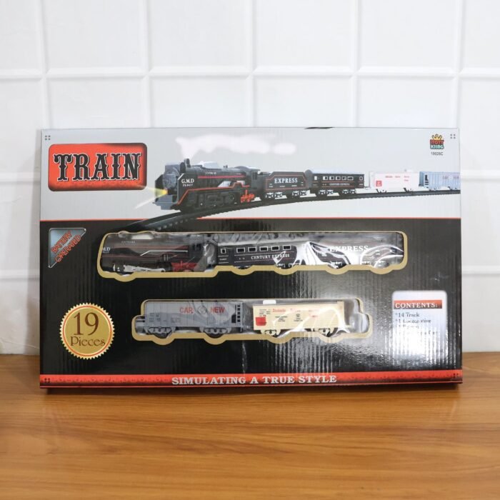 Battery Operated Toy Train Set – 19-Piece Track Playset for Kids