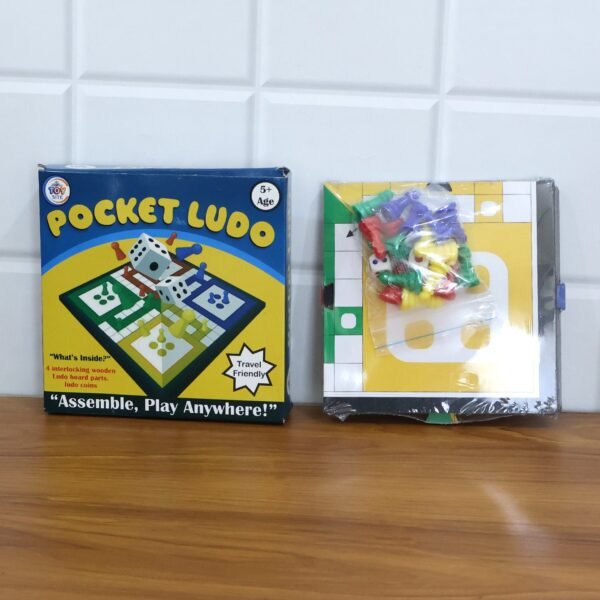 Pocket Ludo Game – Foldable Travel Board Set for Kids & Family