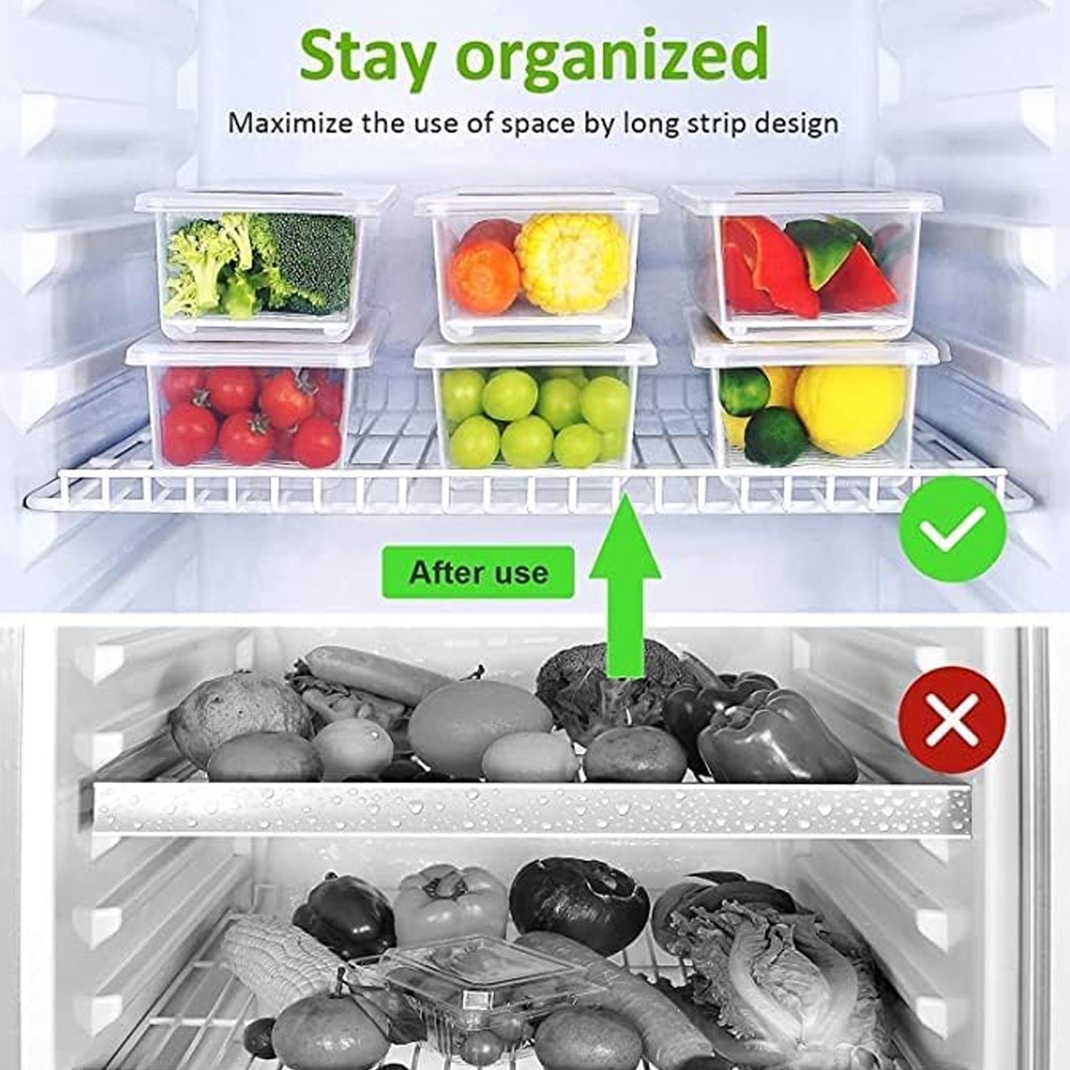 Freezer Storage Containers – 6-Pack 1500ML with Drain Plate | Organivo