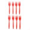 Red Disposable Plastic Forks – Durable & Reusable 8 Pack