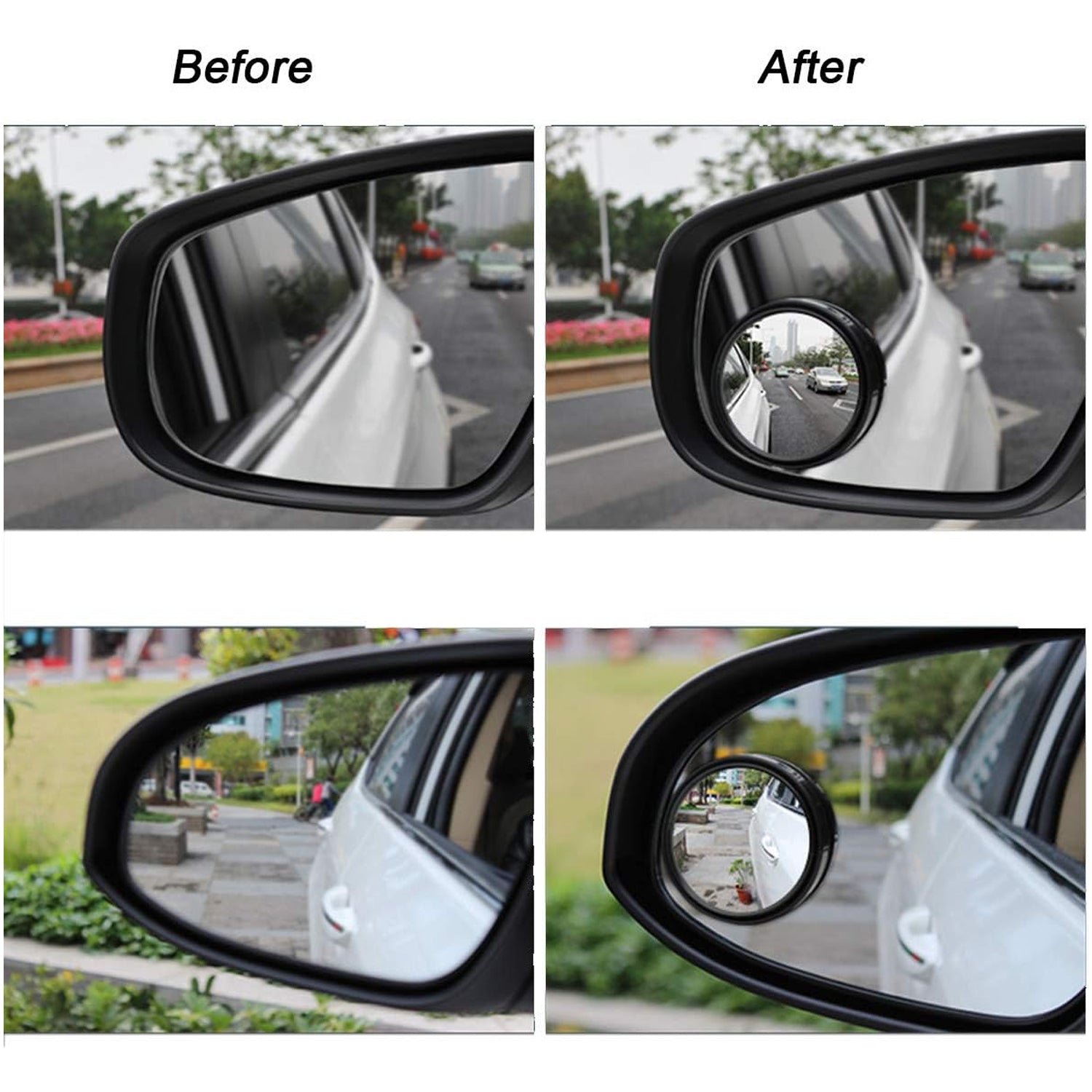 Car Blind Spot Mirrors – Wide Angle Convex Safety Set