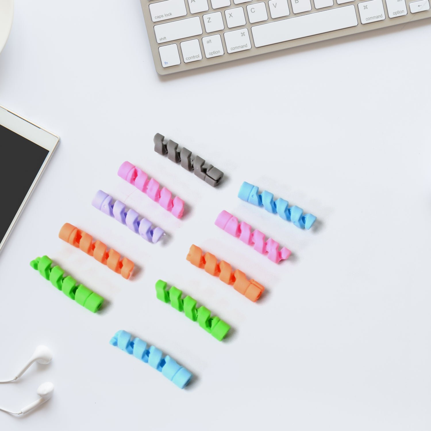 Cable Protector – 10-Pack Flexible Silicone for Chargers | WipeTech