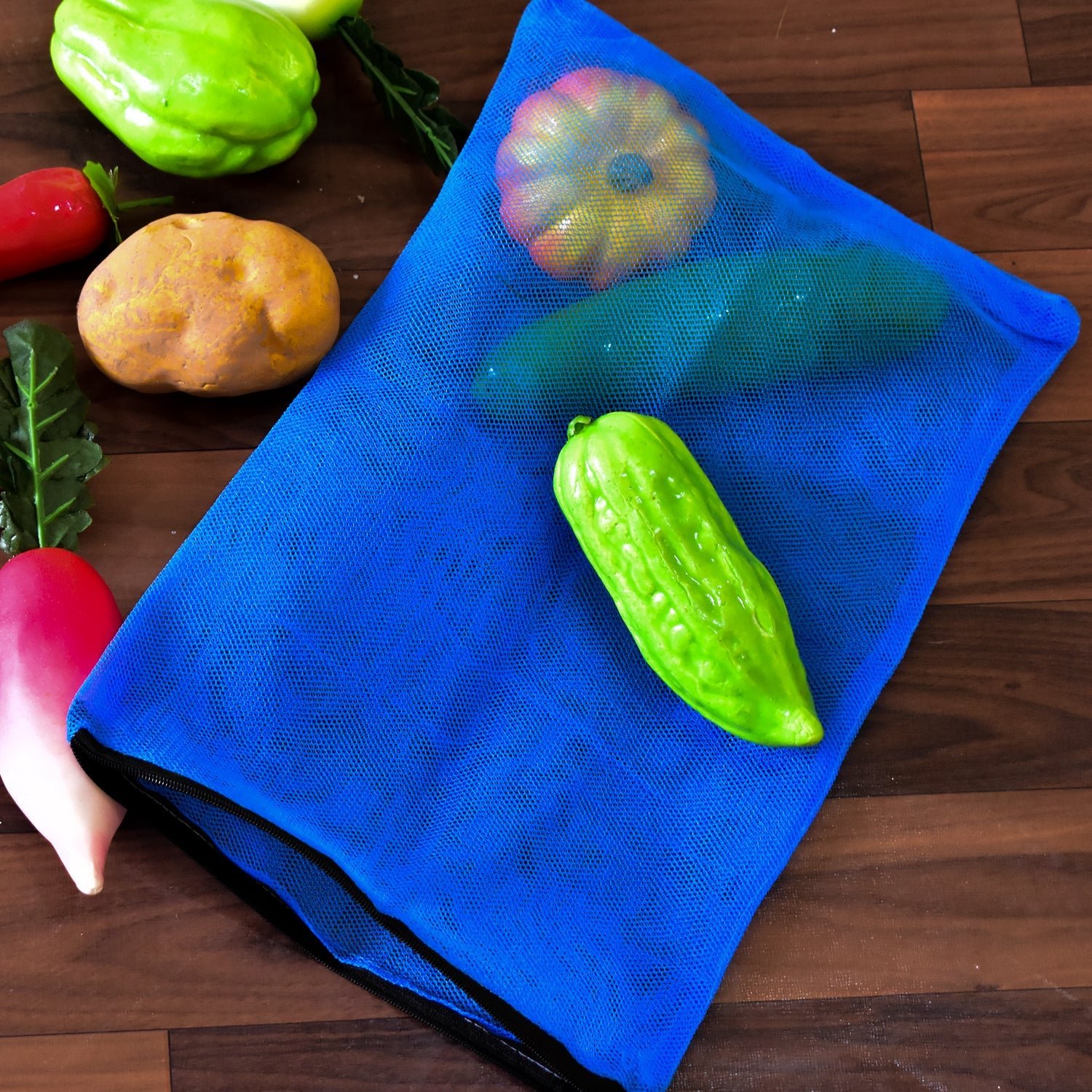 Vegetable Fridge Storage Bag – Zippered Mesh for Fresh Produce | Tidy Table