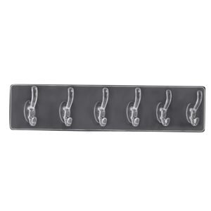 Wall Hook Rail – Heavy Duty 6-Pin Transparent Golden | GlimmerHome