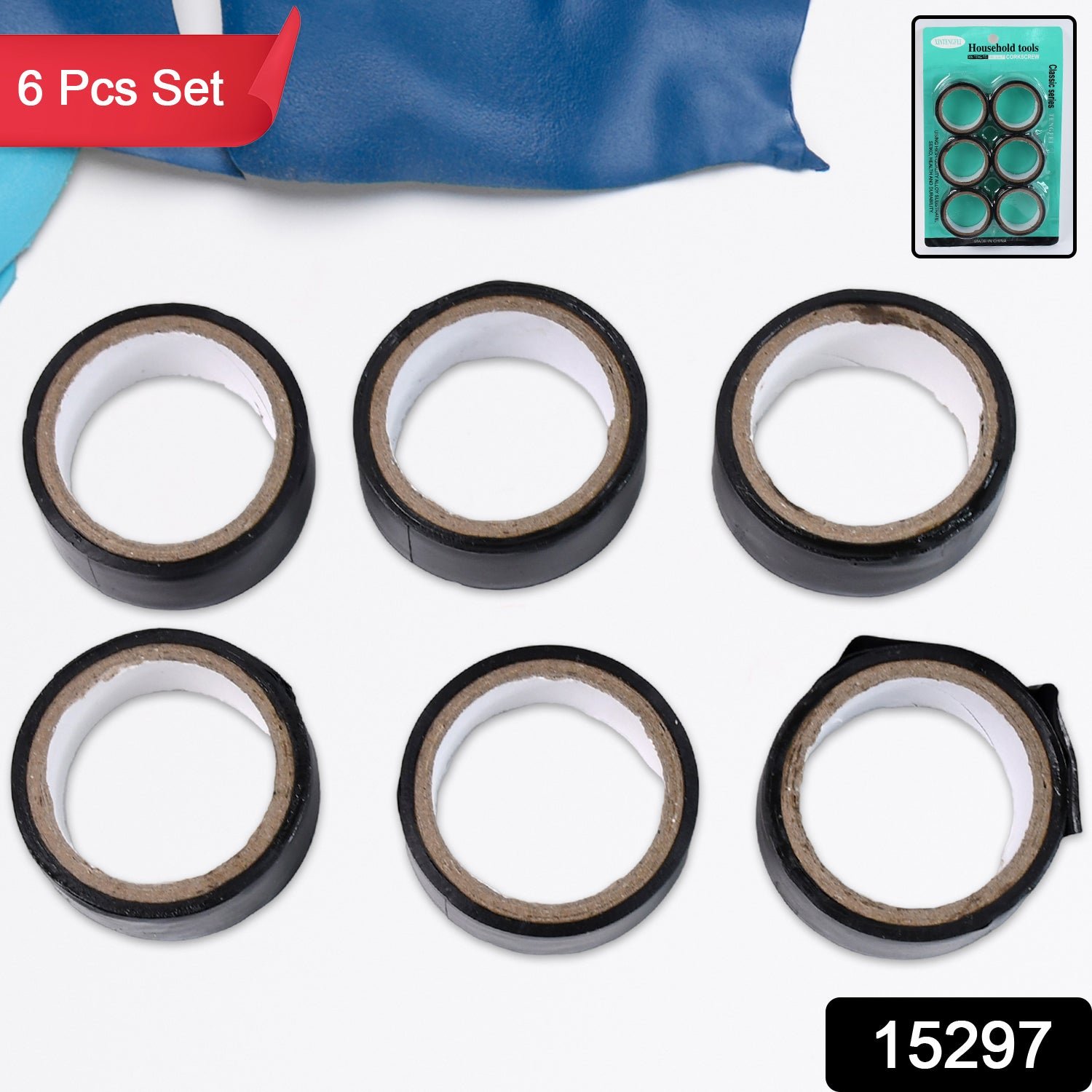General Electrical Tape – Durable PVC Insulation, 6 Rolls Set