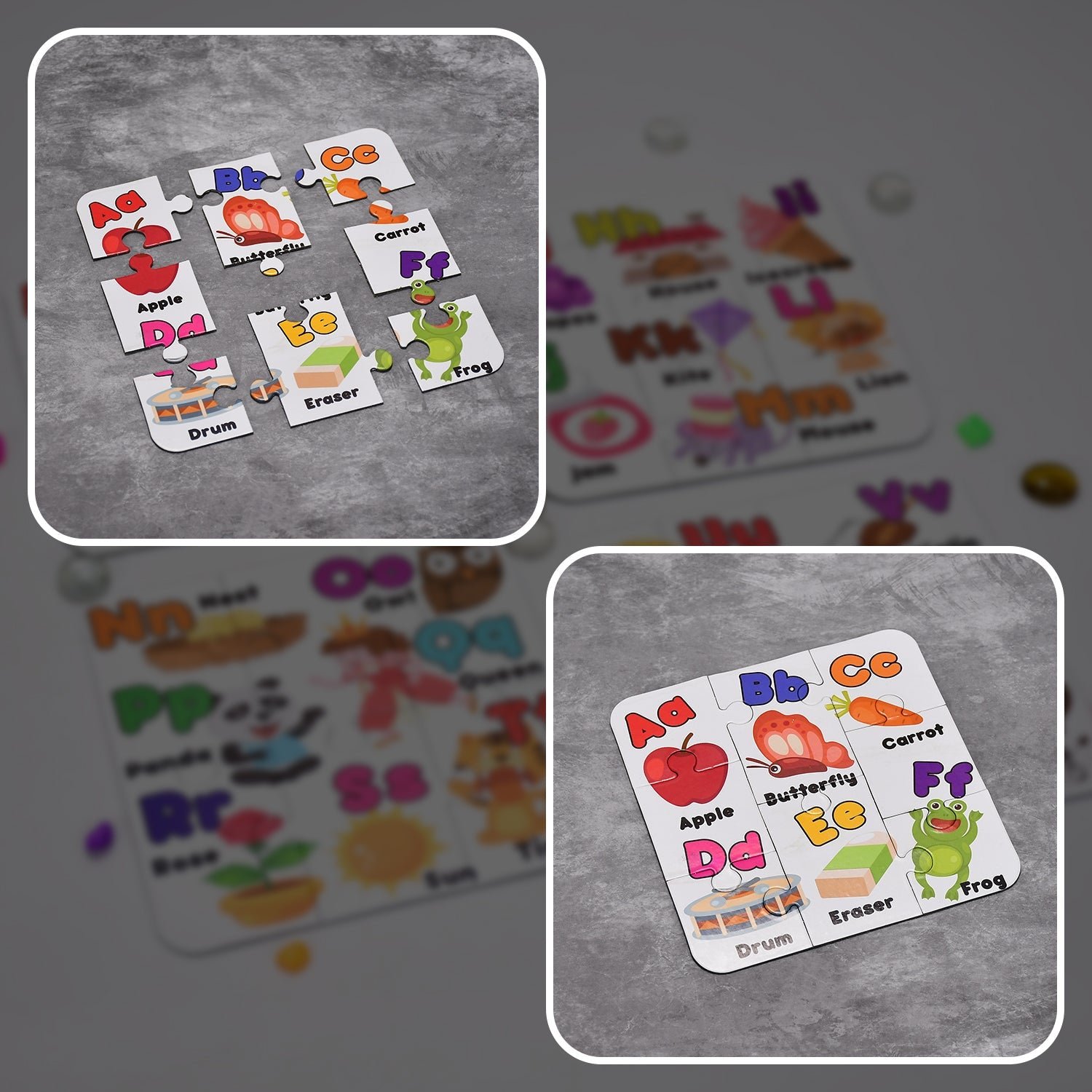 ABC Jigsaw Puzzle – 4 Pack Educational Toy for Kids | Puzzlica