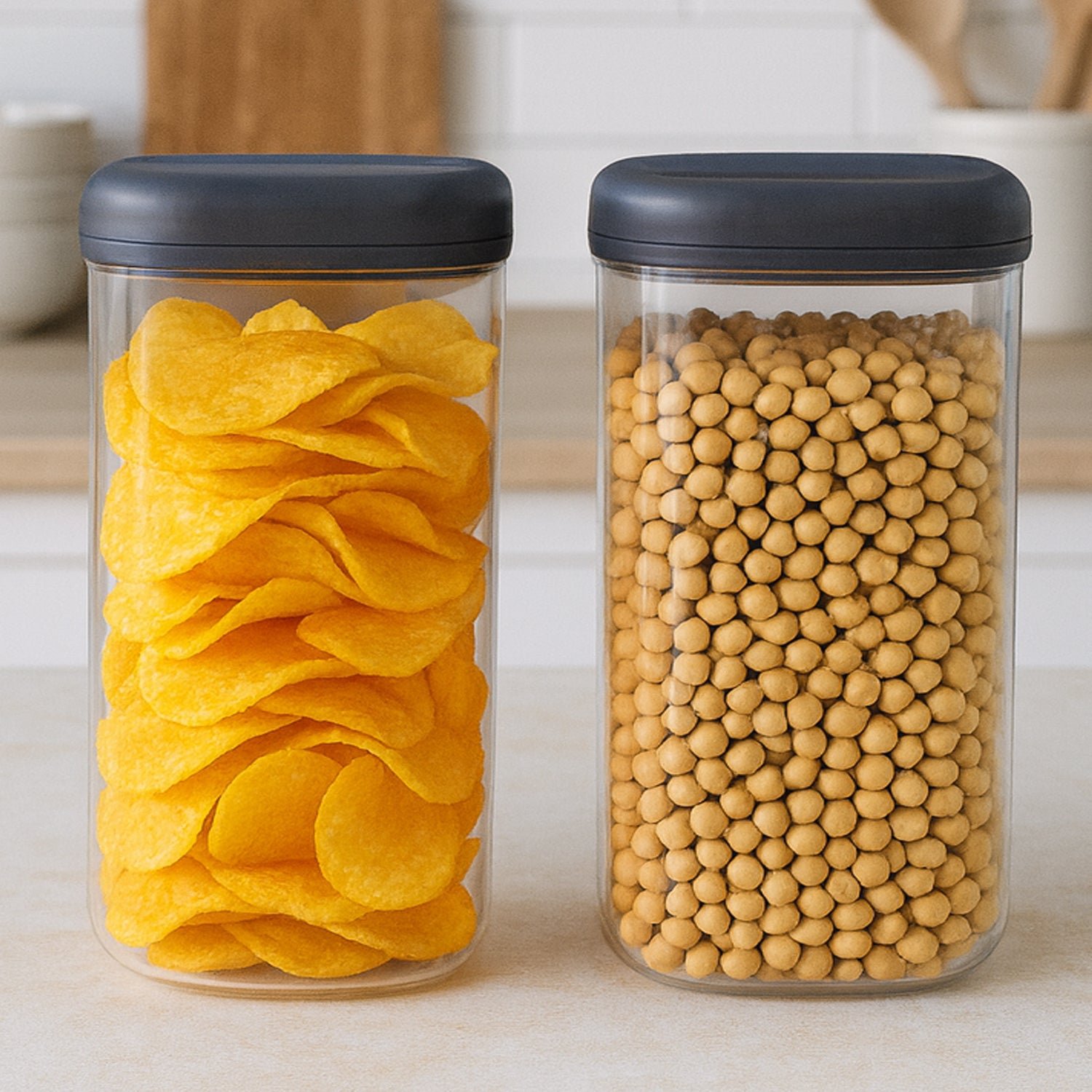 Airtight Kitchen Storage Containers – 2 Pc Set, 1500 ml Each