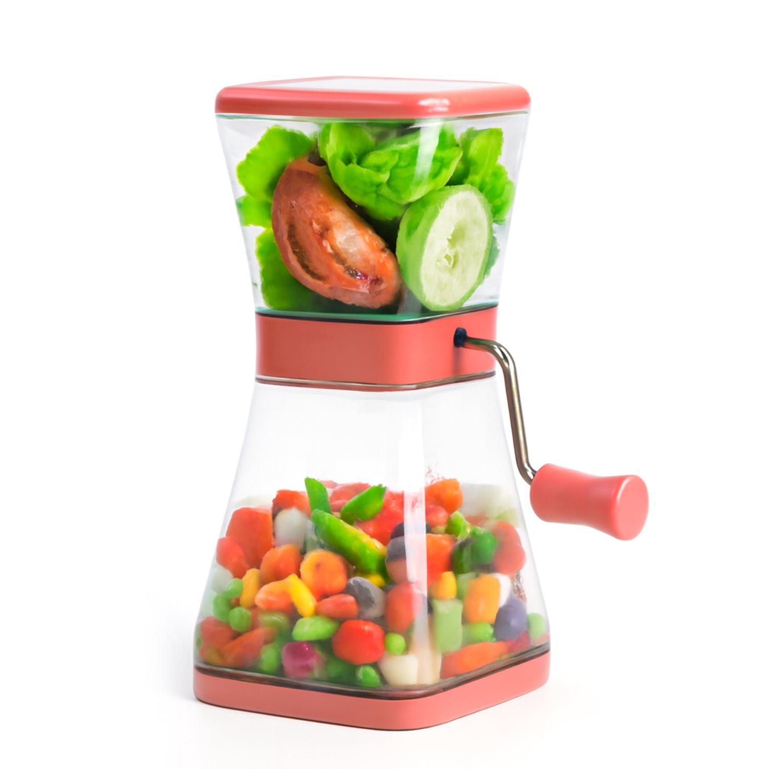 Manual Vegetable Cutter – Sharp Blades & Locking Lid