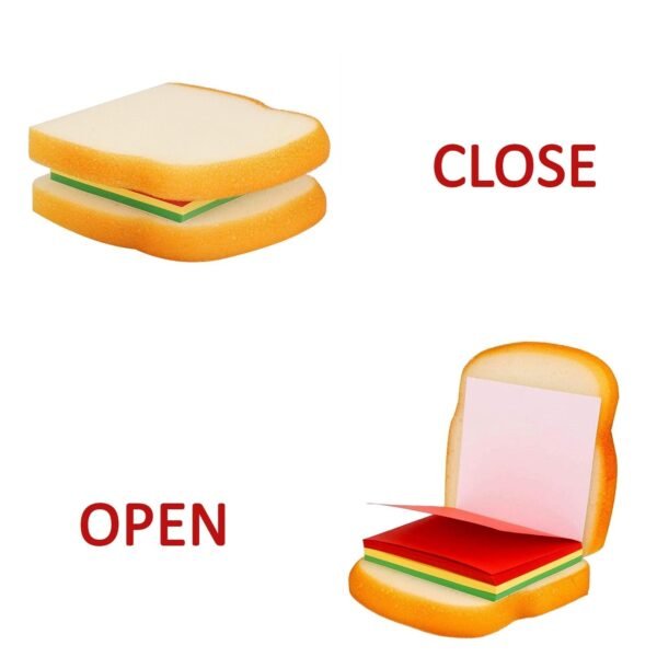 Sandwich Sticky Notes – 80 Multicolor Pages | Foloria