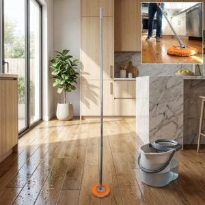 Spin Mop with Microfiber Head – Easy & Efficient Floor Cleaning