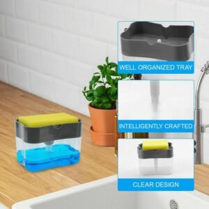 2-in-1 Soap Dispenser – Built-in Scrub Holder & Organiser | Konvex