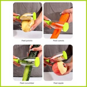 Smart Vegetable Peeler – Mess-Free with Container | Quickslice
